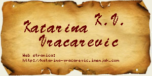 Katarina Vračarević vizit kartica